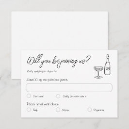 Cartão de Resposta de Casamento Escrito Divertido 