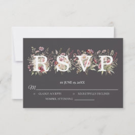 Cartão de resposta de casamento floral Anchor Spri