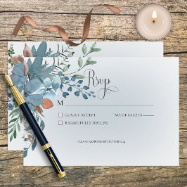 Cartão de Resposta de Casamento Floral Boho Rust &