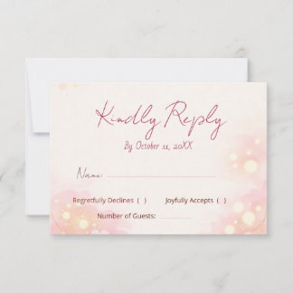 Cartão de Resposta de Casamento Floral em Aquarela