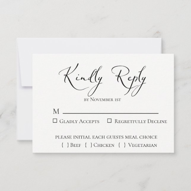 Cartão de Resposta de Casamento Floresta Esmeralda (Frente)