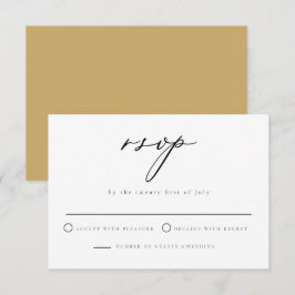 Cartão de Resposta de Casamento GRETA Minimalista 