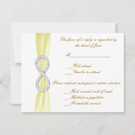 Cartão de Resposta de Casamento Infinito de Diaman