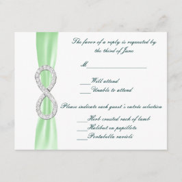 Cartão de Resposta de Casamento Infinito do Diaman