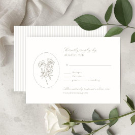 Cartão de Resposta de Casamento Ivory White | List