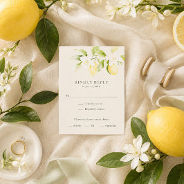 Cartão de Resposta de Casamento Jardim de Marfim F