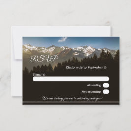 Cartão de Resposta de Casamento Montanhas Pintadas