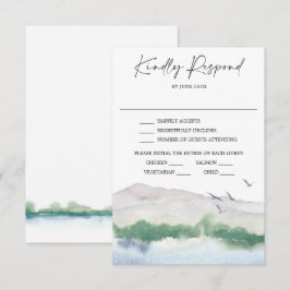 Cartão de Resposta de Casamento no Mountain Lake