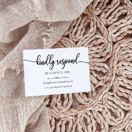 Cartão de Resposta de Casamento Online com Caligra