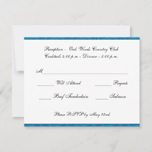 Cartão de Resposta de Casamento Personalizado