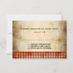 Cartão de Resposta de Casamento Personalizado com 