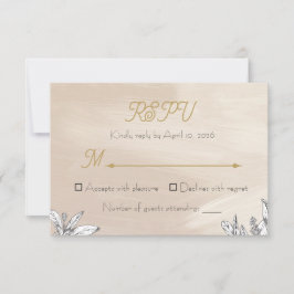 Cartão de Resposta de Casamento Rosa Pastel