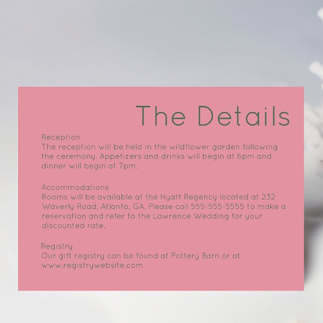 Cartão de Resposta de Casamento Rosa Retroativo (Criador carregado)