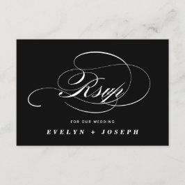 Cartão de resposta de casamento RSVP Elegante