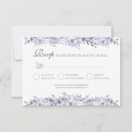 Cartão de Resposta de Casamento RSVP Floral Vintag