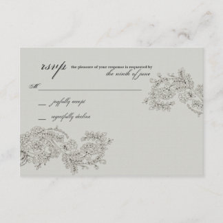 Cartão de Resposta de Casamento RSVP Inspirado na 