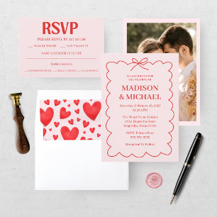 Cartão de Resposta de Casamento RSVP Retro do Dia 