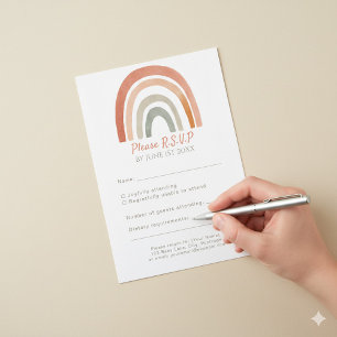 Cartão de resposta de casamento RSVP Rrusch divert