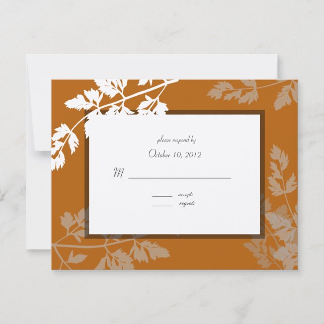 Cartão de Resposta de Casamento Russo (Frente)