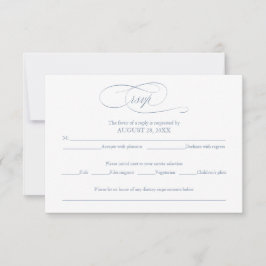 Cartão de Resposta de Casamento Simples Elegante A