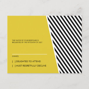 Cartão de Resposta de Casamento   Stripes de humor