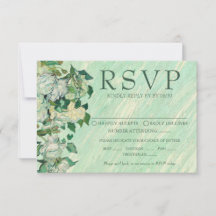 Cartão de Resposta de Casamento Van Gogh Roses