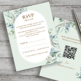 Cartão de Resposta de Casamento Vietnamese Eucalyp