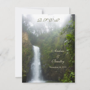 Cartão de Resposta de Casamento Waterfall