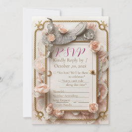 Cartão de Resposta de Casamento Western – Sela & B