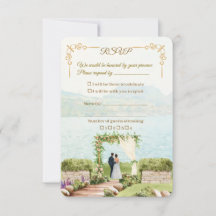 Cartão de Resposta de Casamento Whispering Botanic