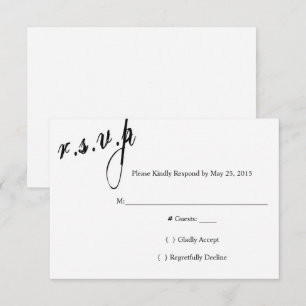 Cartão de Resposta de Confirmação de Casamento Sem