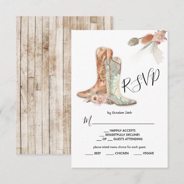 Cartão de Resposta de Confirmação de Escolha de Me (Frente/Verso)