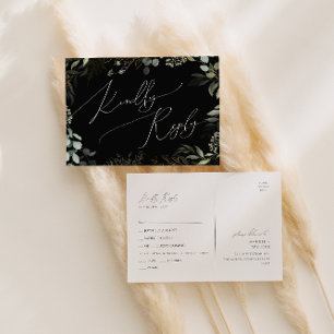 Cartão de Resposta de Convite com Escolha de Menu 