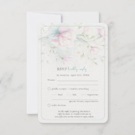 Cartão de Resposta de Convite de Casamento com Cód