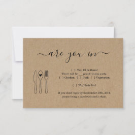 Cartão de resposta de convite engraçado e fofo