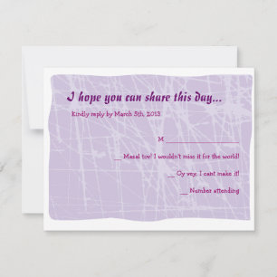 Cartão de Resposta de Convite para uma Mulher Quir