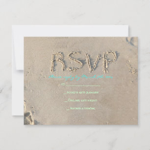 Cartão de Resposta de Convite SANDY BEACH Bat Mitz
