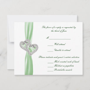 Cartão de Resposta de Corações de Limão Personaliz