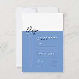 Cartão de Resposta de Detalhes Minimalistas Azul M