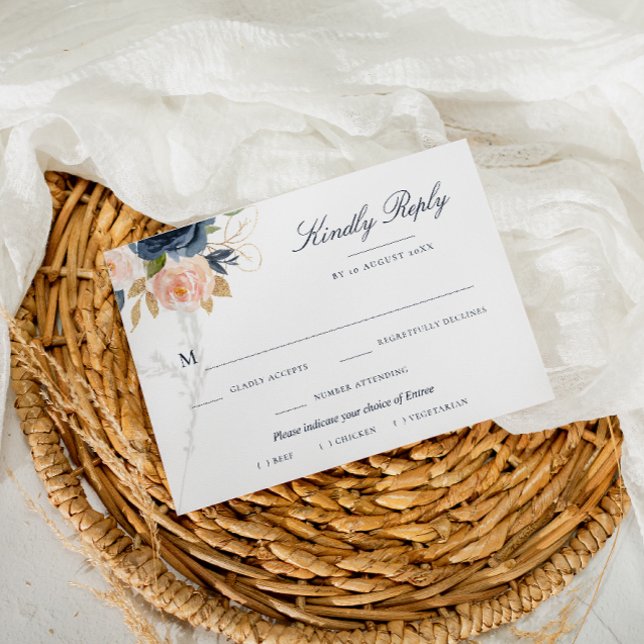 Cartão de resposta de escolha de refeição floral r (Criador carregado)