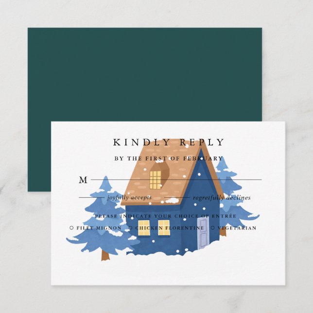 Cartão de Resposta de Escolha de Refeição para Dev (Frente/Verso)