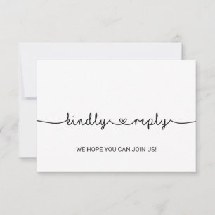 Cartão de Resposta de Escolha do Menu Love Hearts