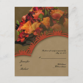 Cartão de Resposta de Fall Rose Bouquet