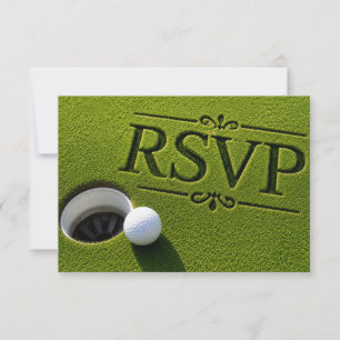 Cartão de resposta de golfe RSVP Cartão postal de