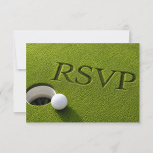 Cartão de resposta de golfe RSVP Cartão postal de