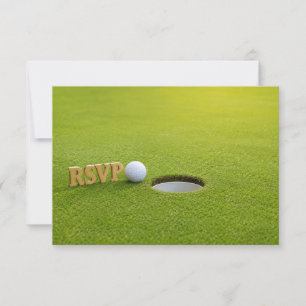 Cartão de resposta de golfe RSVP Cartão postal de
