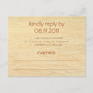 Cartão de Resposta de Madeira