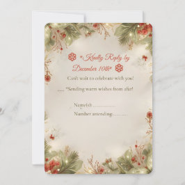 Cartão de Resposta de Natal Aconchegante – Aquarel
