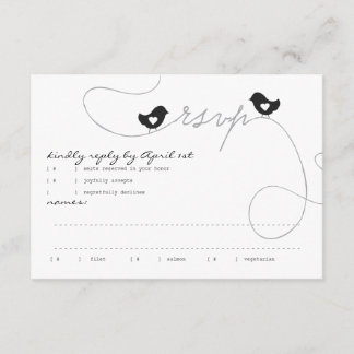 Cartão de Resposta de Pássaros com Amor Retroativo