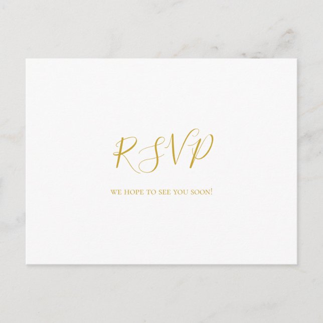 Cartão de Resposta de Pedido de Música em Ouro Sim (Frente)